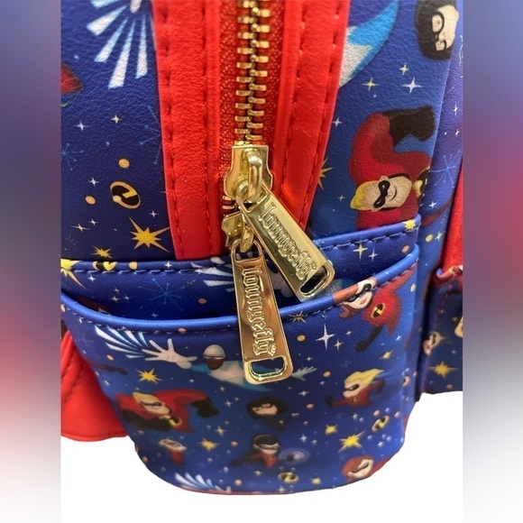 Loungefly NWT Disney Parks The Incredibles Backpack Absolutely Beautiful Purse! main image 16